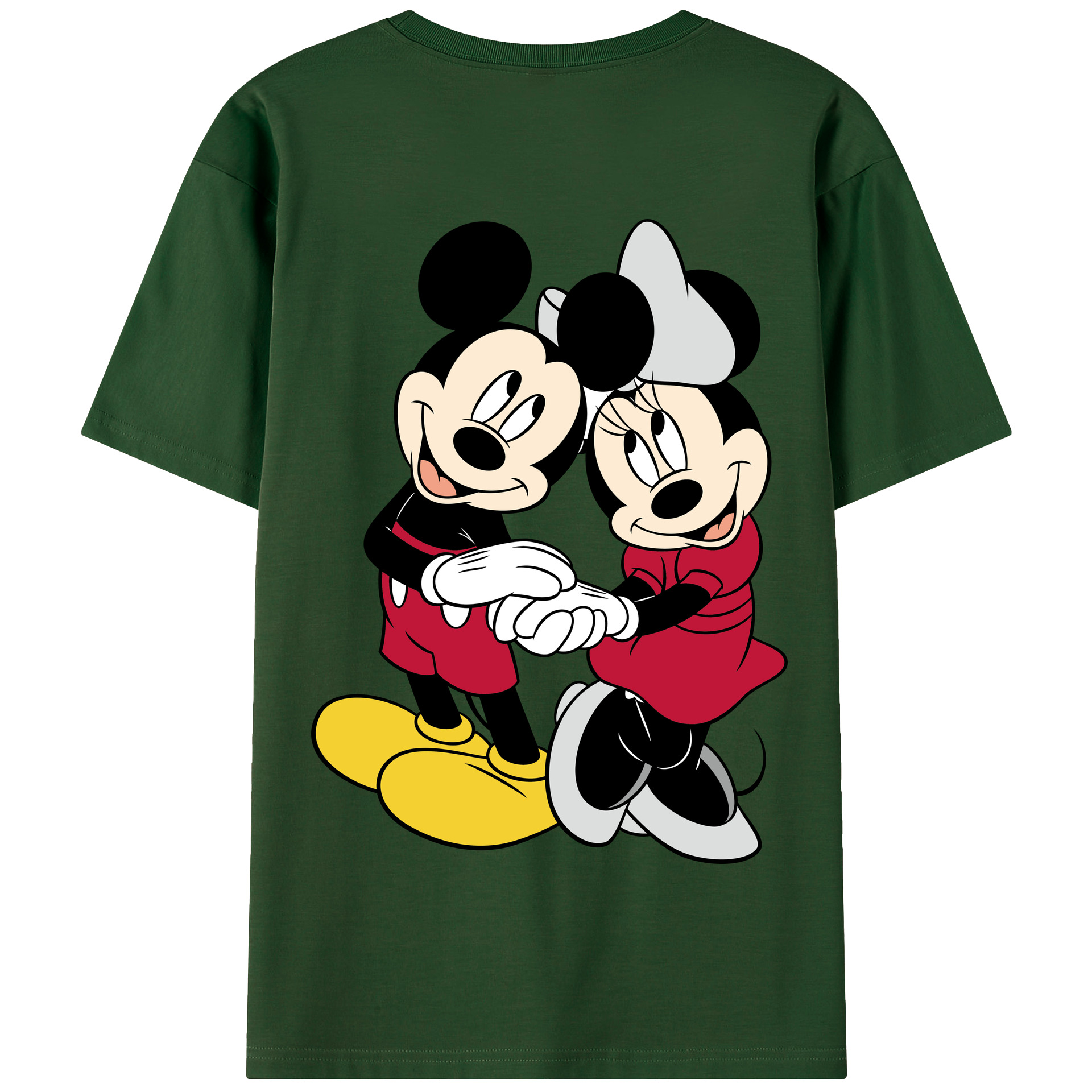 （画像用） ミッキーマウス Mickey Mouse 綿100％半袖Tシャツ（背面プリント）